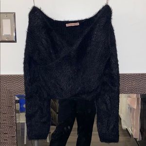 M Fluffly Off Shoulder Sweater